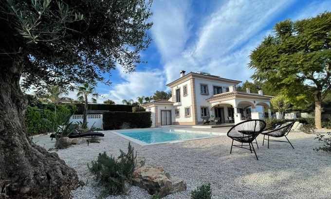 Javea Villa | UNCOVER PARADISE: Majestic 4-Bed/3-Bath Villa. New Pool & Enchanting Gardens.