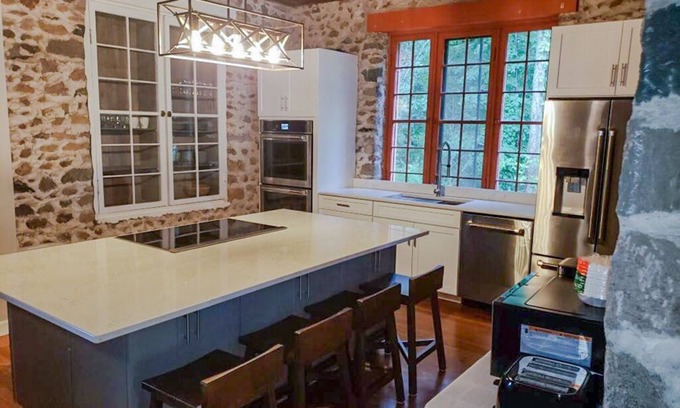 Rome City House | Unique Private Island Home on Midwest Sport Lake with Pontoon Boat included!