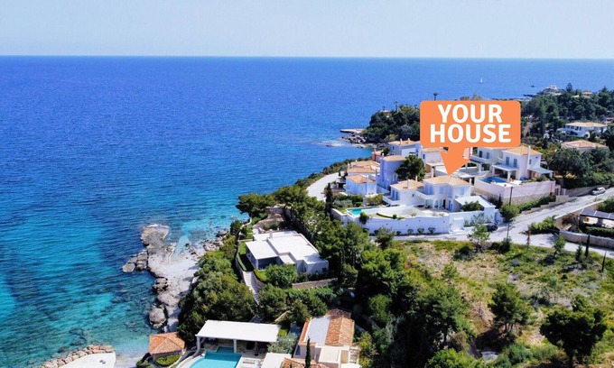 Agios Emilianos Villa | Unique seafront pool villa with infinity sea view