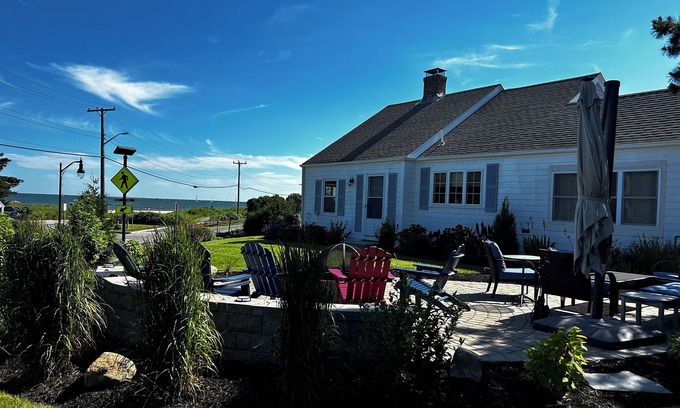 Hyannis House | Updated home with Ocean views, beach, central air, firepit & outdoor shower!