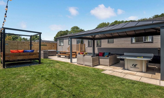 Raywell Ski Chalet | Upgraded for 2025, now featuring a tilt-and-turn gazebo over the hot tub.