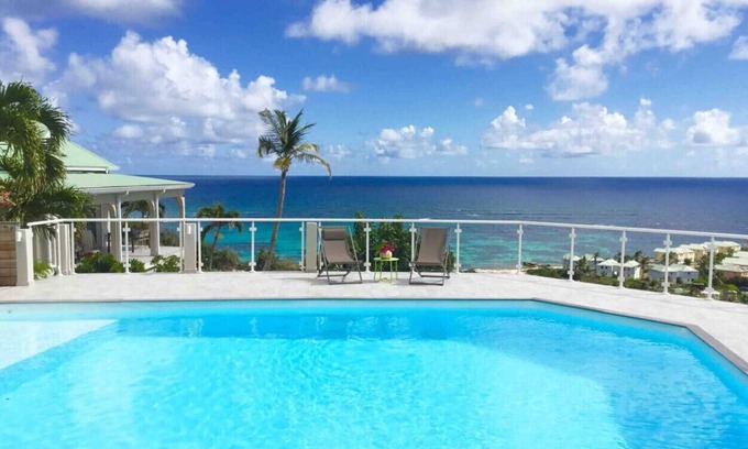Oyster Pond Condo | V4. Enchanting view of the ocean and Saint Barths