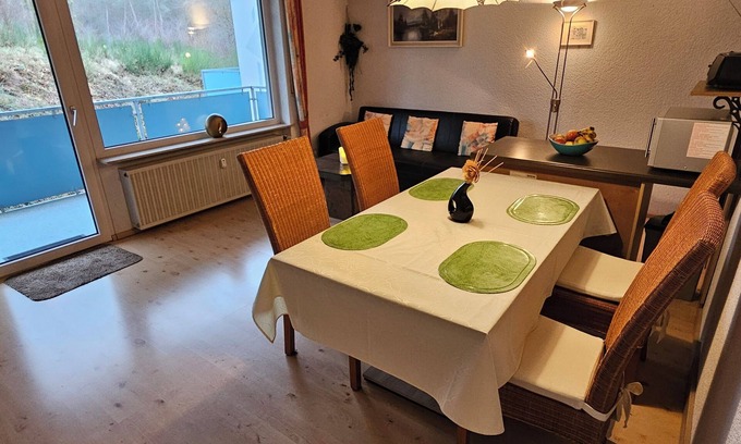 Fischbach bei Dahn Apartment | Vacation apartment Anton in Fischbach b. Dahn, situated at the edge of the forest with balcony