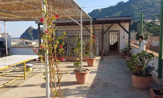 Sant'Alessio Siculo House | Vacation Home "La Grotta 2" with Mountain View, Private Terrace & Wi-Fi