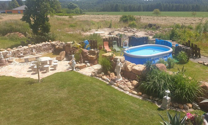 Landscheid House | Vacation home "Palmenland " with sauna, whirlpool, small waterfall and water place