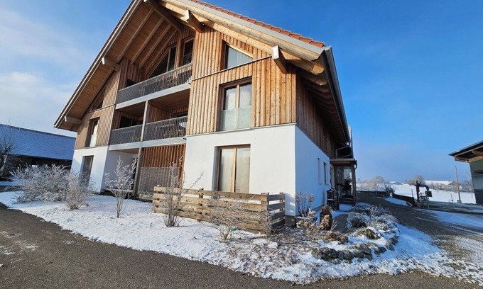 Unterallgau Apartment | Vacation on the farm in upscale style, relaxation in the new solid wood house