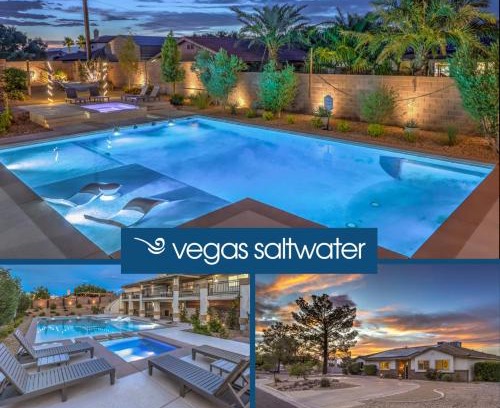 Black Mountain Villa | vegas saltwater, a luxury pool villa with 5BR, Spa, wet deck on a half acre lot