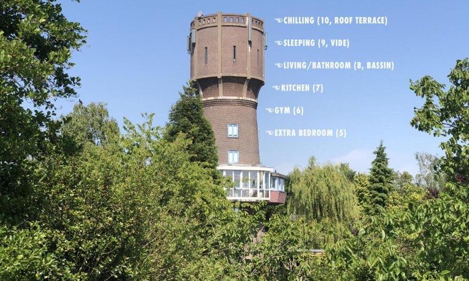 Strijen Apartment | Verblijf boven in de watertoren van Strijen met dakterras