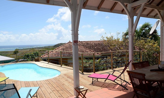 Sainte-Anne Villa | Very pleasant house with extraordinary view, beach 3 minutes away, fenced garden