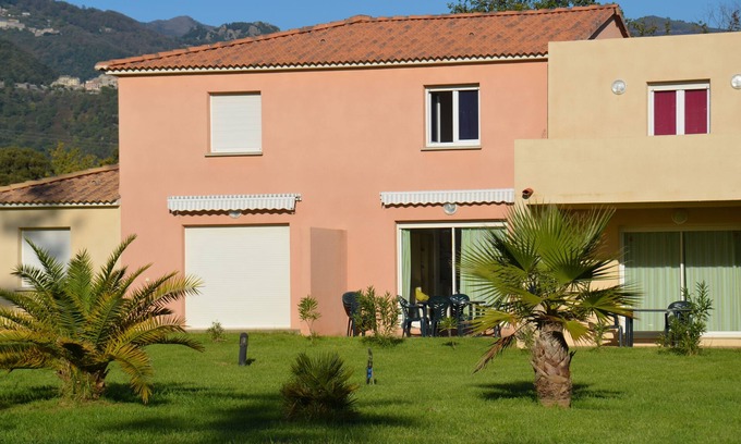 Santa-Maria-Poggio Villa | Villa 3 * 62m², 2Bedroom, Closed Residence, Swimming pools, Wi-fi, Parking, Calm 800m Sea