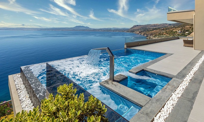 Agia Pelagia Villa | Villa Amfitriti - Luxury 6 bdr Villa with infinity heated pool