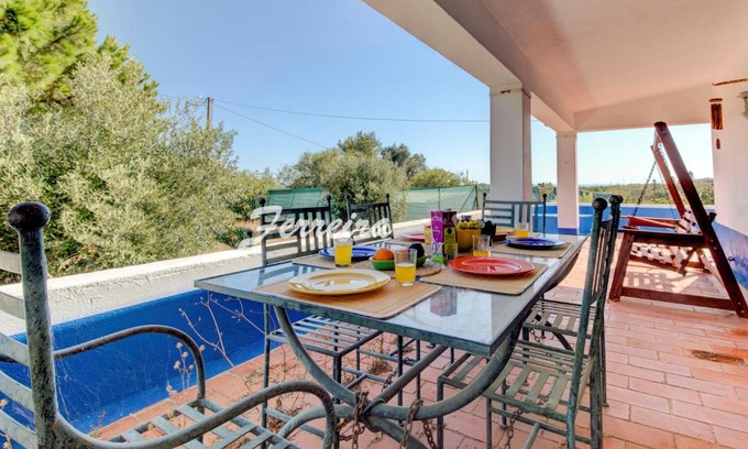 Lagoa e Carvoeiro Villa | Villa Caramu - rustic 3 bedroom villa with private pool and great seaviews