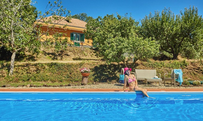 Fornazzo Villa | Villa Cocuzzolo - Large Spaces and Private Pool - Fantastic view of Etna and the sea