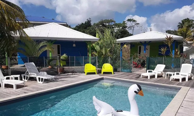Ducos House | Villa F2 in the center of the island, with pool and garden, quiet area