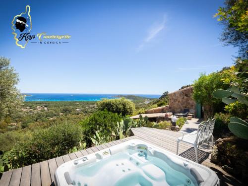 Sainte-Lucie-de-Porto-Vecchio House | Villa Ficaja 10 pers JACUZZI vue MER PINARELLO