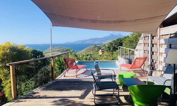Trois-Ilets Villa | Villa Fresh&Cosy Trois-Ilets, Swimming Pool, Sea View, 3*, France