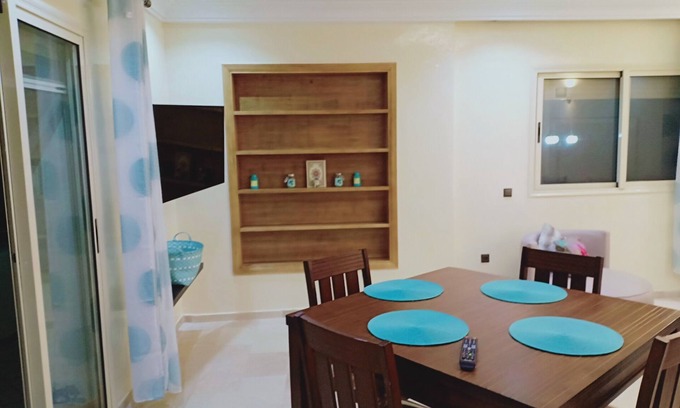 Lamharza Essahel Villa | Villa front pool and garden at Savannah beach