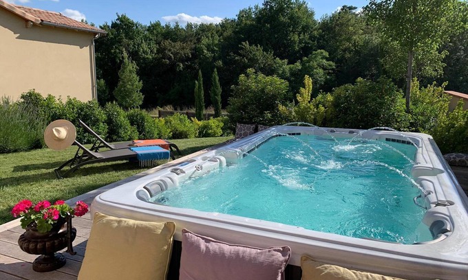 Castelnau-de-Montmiral Villa | Villa Grésigne - Air conditioning & Swim Spa in a Domain with view on the Forest - VIII