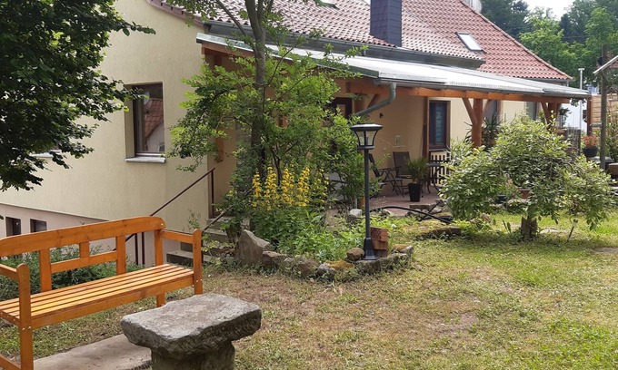 Kueps Condo | Villa Kunterbunt XXL, 150sqm furnished. Maisonette apartment with garden, sauna, 2 bathrooms