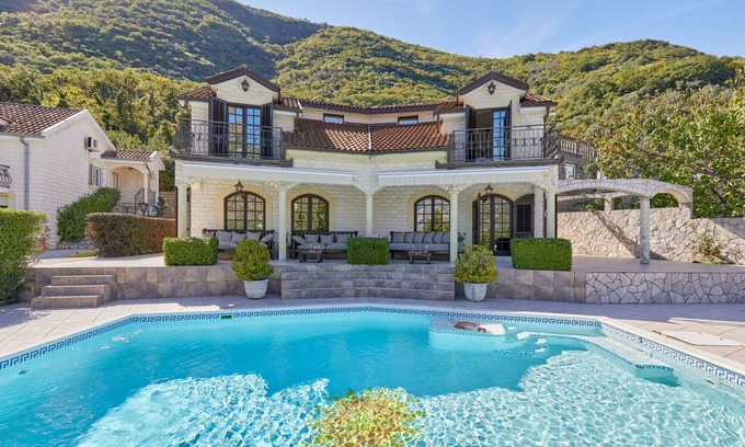 Kotor Municipality Villa | Villa MeGusto with heated sea view pool and indoor jacuzzi