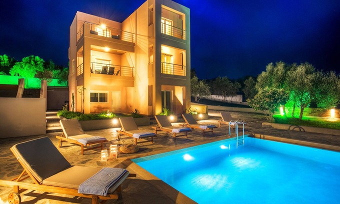 Kalyves Villa | Villa Mimis with private pool nr Almyrida & Kalyves