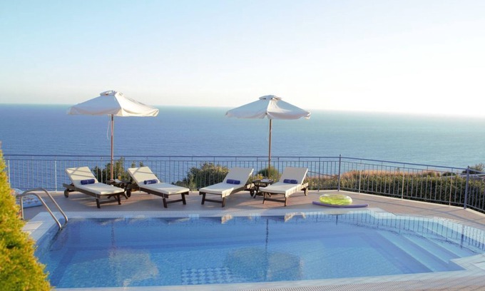 Plateies Villa | Villa Odysseus, Boundless Sea and Mountain Views With Private Swimming Pool