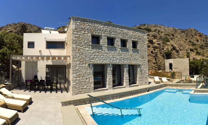 Pefkos House | Villa Passithea , Exlcusive 3 bedroom villa plus studio with private heated pool