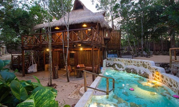 Francisco Uh May Cabin | Villa Selvaluna Con 3 Cabañas eco-chicnn