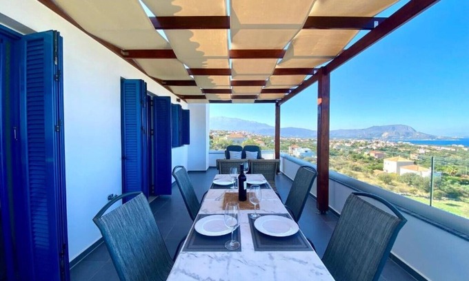 Kokkinon Khorion Villa | Villa Thymari with panoramic sea view, in Kokkino Horio