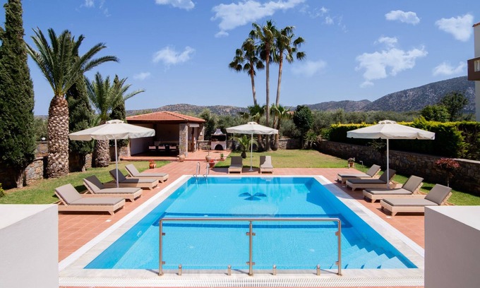 Sissi Villa | Villa Tyghi, 5 bedrooms, 4 bathrooms, private pool, large garden, BBQ area
