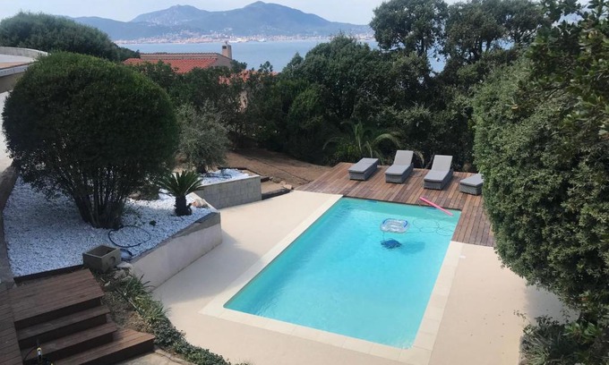 Porticcio Villa | Villa Vue Mer, piscine chauffée, tennis