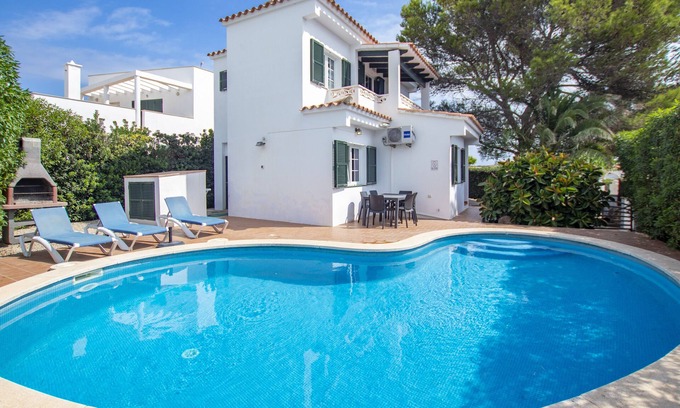 Binibequer Vell Villa | Villa with pool and sea view