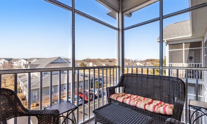 Rehoboth Beach Condo | Villas At Bay Crossing homey condo with pool, beach gear, WiFi, and private W/D