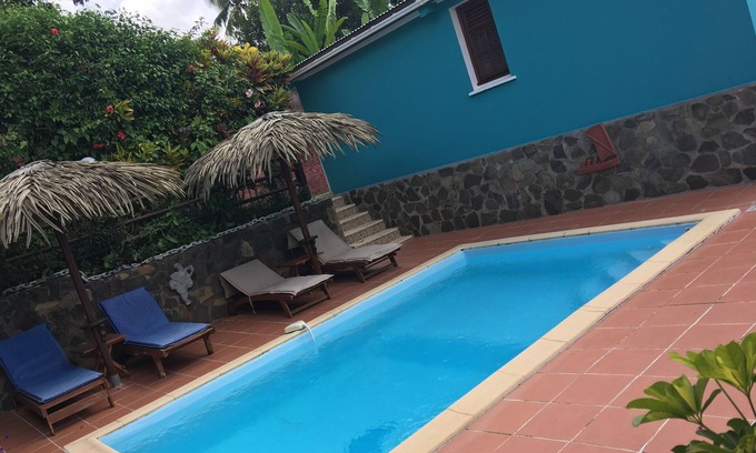 Riviere-Salee Villa | VILLAS PAMEYAQUE/LA YAQUE with swimming pool and superb view of the Caribbean Sea