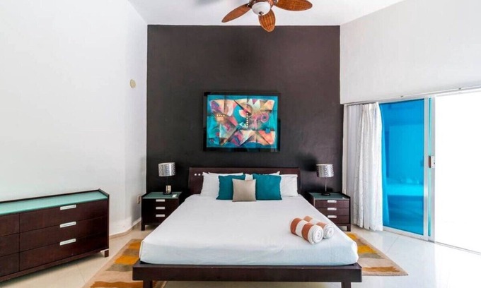 Playacar Villa | Walk to 5th Ave & Beach | Pool | Patio | Balcony