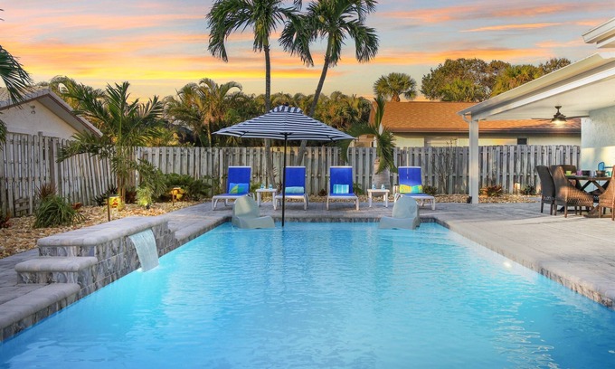 Cocoa Beach House | Walk to Beach-Heated Pool-Game Room-Beach Gear