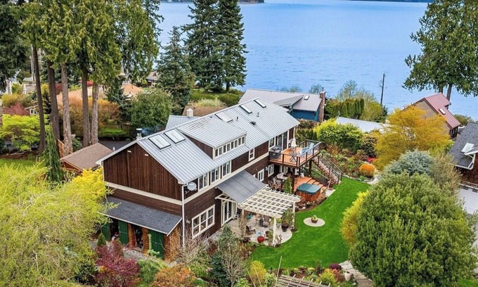 Langley House | Water/Mt Views, Hot Tub, Firepit