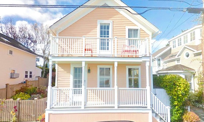 Stonington House | Water View, Walk to Beach, & Quiet Lush Patio