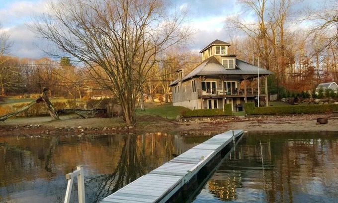 Lakeside House | Waterfront Home on Bantam Lake with Private Beach