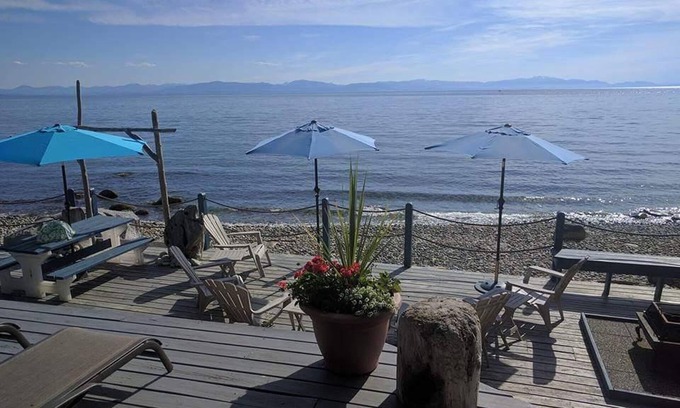 Davis Bay House | Waterfront, Hot Tub, Private Beach, Views, Huge Deck