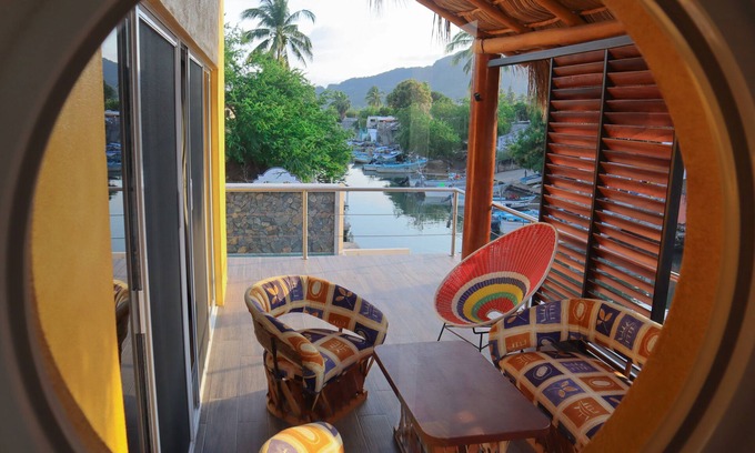 Barra de Navidad Apartment | WATERFRONT PENTHOUSE 75m2 WITH PRIVATE PALAPA TERRACE- INFINITY POOL