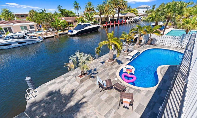 Pompano Isles House | Waterfront w/Heated Pool! Managed by BNR Vacation Rentals