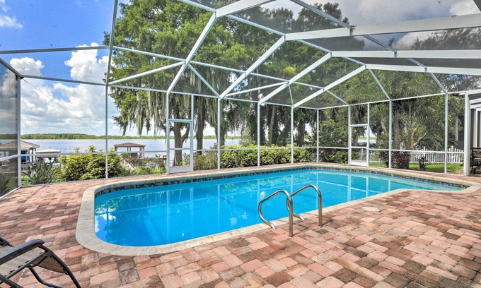 Winter Haven House | Waterfront Winter Haven Home with Dock & Hot Tub!