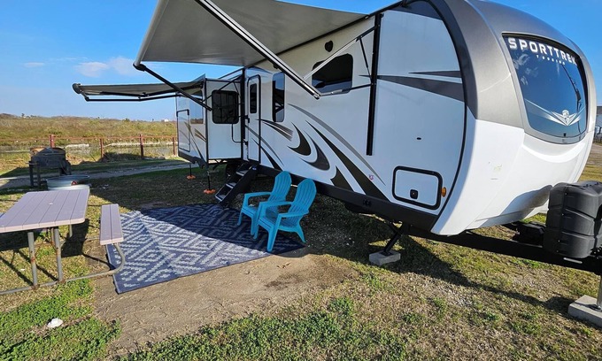 Port Bolivar House | Waterside RV – Sport Trek Bumper Pull - Sleeps 4