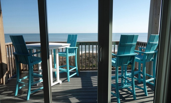 Duck Condo | WaveHi! - Oceanfront! Wave Hi To The Surf From Your Private Deck!