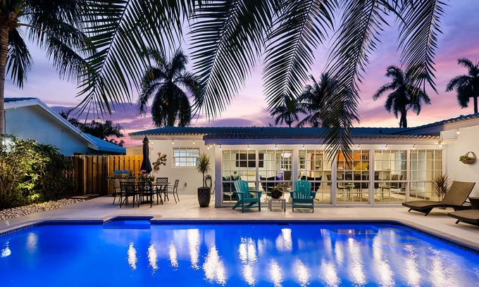 Coral Ridge Isles House | Welcome to Casa Azul, A Modern Gem in Imperial Point, Newly Listed!!!!!!!!