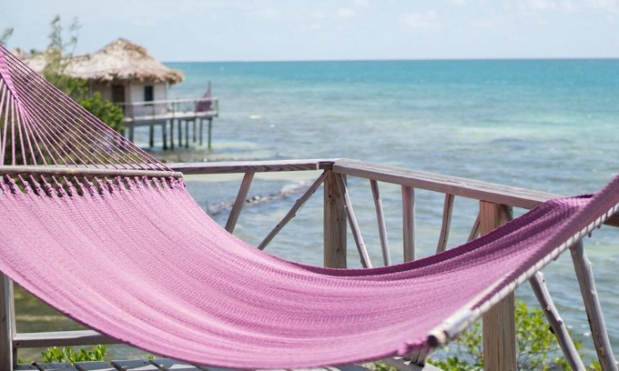 Thatch Caye Resort | Well-Appointed Overwater Bungalow w/Shared Deck & Amazing Ocean Views