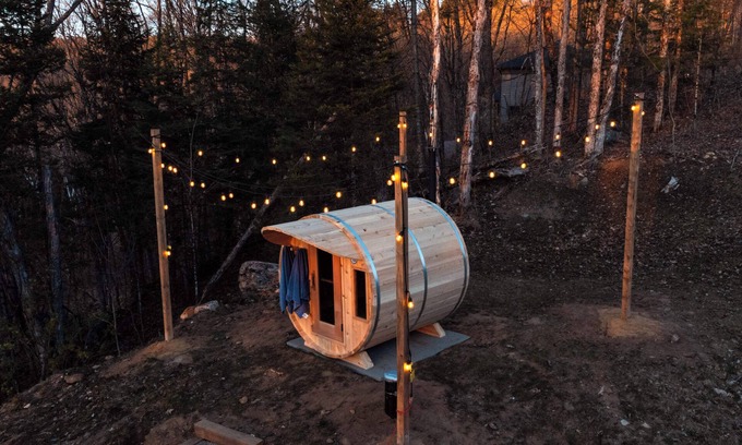 Dwight House | Wellness Getaway in Huntsville: Hot Tub, Wood Fired Sauna, Bonfire Pit, Deck