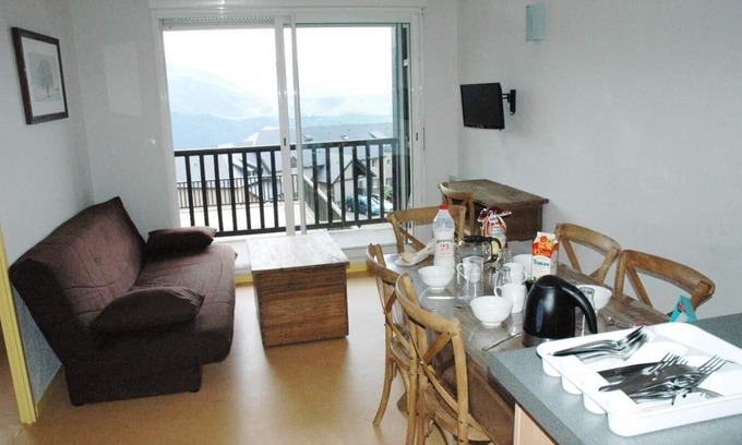 Loudervielle Apartment | Wifi, fitness, swimming pool, sauna, terrace, balcony, ski locker, 32m², Peyragudes