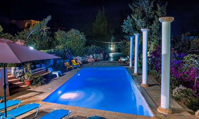 Peyia Town Villa | Wonderful Quiet Area, Completely Privacy, Large Private Pool, Colourful Garden